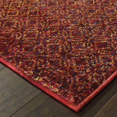 Oriental Weavers Atlas 8048K Red and Rust Hallway Runner Geometric Runner Rug - 2'6" x 12'
