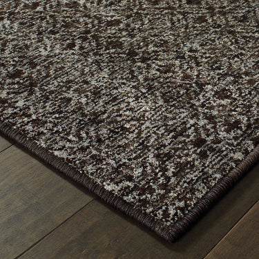 Oriental Weavers Atlas 8048Q Black and Gray Hallway Runner Geometric Runner Rug - 2'3" x 8'