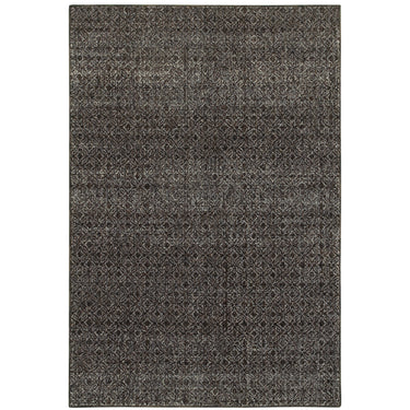 Oriental Weavers Atlas 8048Q Black and Gray Large Seating Area Rug Polypropylene Blend Area Rug - 6'7" x 9'6"