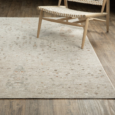 Oriental Weavers Avalon AVA01 Ivory and Beige Medium Living Room Rug Polyester Area Rug 5'3" x 7'10" — lifestyle setting