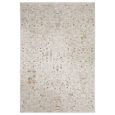 Oriental Weavers Avalon AVA01 Ivory and Beige Compact Bedroom Accent Traditional Area Rug 3'2" x 5' — full overhead view of the rug