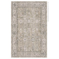 Oriental Weavers Avalon AVA03 Beige and Gray Compact Bedroom Accent Polyester Area Rug - 3'2" x 5'