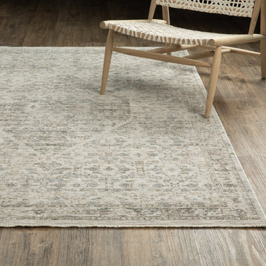 Oriental Weavers Avalon Grey AVA04 Gray and Beige Hallway Runner Polyester Runner Rug 2'7" x 7'7" — lifestyle setting