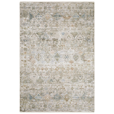 Oriental Weavers Avalon AVA05 Beige and Gray Medium Living Room Rug Polyester Area Rug 5'3" x 7'10" — full overhead view of the rug