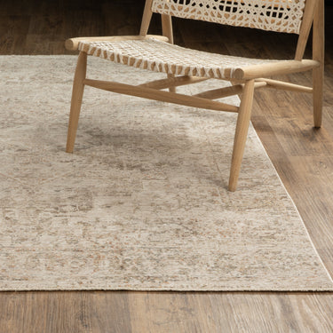 Oriental Weavers Avalon AVA08 Beige and Gray Hallway Runner Polyester Runner Rug 2'7" x 7'7" — lifestyle setting