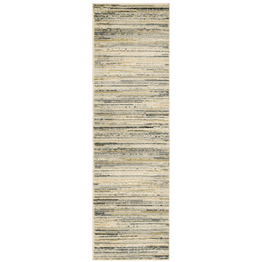 Oriental Weavers Bowen 1332J Ivory and Gold Hallway Runner Polypropylene Runner Rug 2'3" x 7'6" — runner shape view