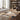 Oriental Weavers Bowen Grey 4928X Gray and Gold Hallway Runner Modern Runner Rug 2'3" x 7'6" — styled in a furnished room
