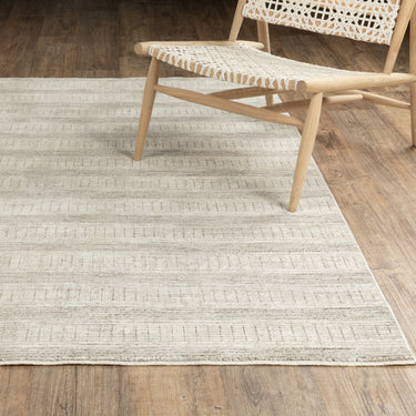Oriental Weavers Branigan BRG03 Ivory and Brown Medium Living Room Rug Modern Area Rug 5'3" x 7'6" — lifestyle setting