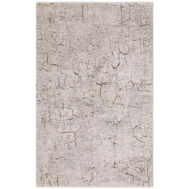 Oriental Weavers Branigan Grey BRG05 Gray and Gold Hallway Runner Contemporary Runner Rug 2'6" x 7'6" — full overhead view of the rug