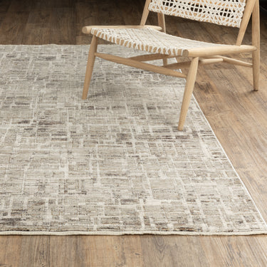 Oriental Weavers Branigan BRG08 Ivory and Gray Hallway Runner Modern Runner Rug 2'6" x 7'6" — lifestyle setting