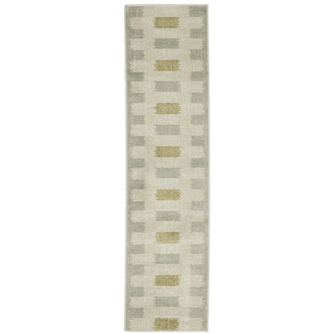 Oriental Weavers Branson BR09A Beige and Gray Hallway Runner Modern Runner Rug 1'10" x 7'3" — runner shape view