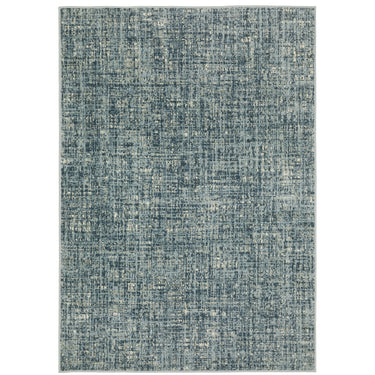 Oriental Weavers Branson BR13A Blue and Gray Hallway Runner Polypropylene Runner Rug 1'10" x 7'3" — full overhead view of the rug