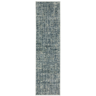 Oriental Weavers Branson BR13A Blue and Gray Hallway Runner Polypropylene Runner Rug 1'10" x 7'3" — runner shape view