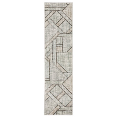 Oriental Weavers Cambria Grey 5569B Gray and Beige Hallway Runner Modern Runner Rug 1'10" x 7'6" — runner shape view