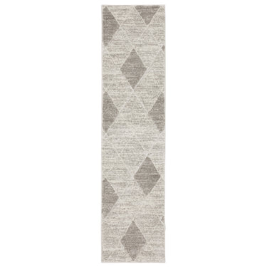 Oriental Weavers Cambria Grey 005W2 Gray and Ivory Hallway Runner Geometric Runner Rug 1'10" x 7'6" — runner shape view