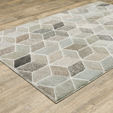 Oriental Weavers Cambria 083J2 Beige and Multi Extra Large Room Anchor Polypropylene Area Rug 9'10" x 12'10" — angled view showing pattern scale