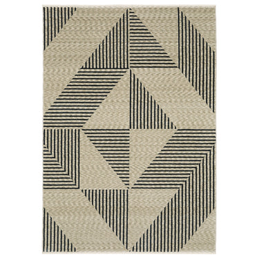 Oriental Weavers Capella CAP04 Beige and Deep Navy Oversized Dining Room Rug Polyester Area Rug 7'10" x 10'10" — full overhead view of the rug