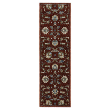 Oriental Weavers Capella CAP06 Red and Multi Hallway Runner Traditional Runner Rug 2'3" x 7'6" — runner shape view