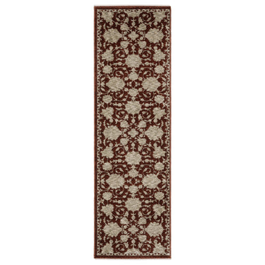 Oriental Weavers Capella CAP08 Rust Red and Beige Hallway Runner Traditional Runner Rug 2'3" x 7'6" — runner shape view
