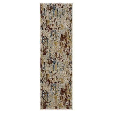 Oriental Weavers Capella CAP11 Beige and Multi Hallway Runner Polyester Runner Rug 2'3" x 7'6" — runner shape view