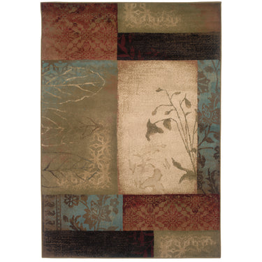 Oriental Weavers Hudson 040A1 Beige/Green Area Rug - 7'8" x 10'10"