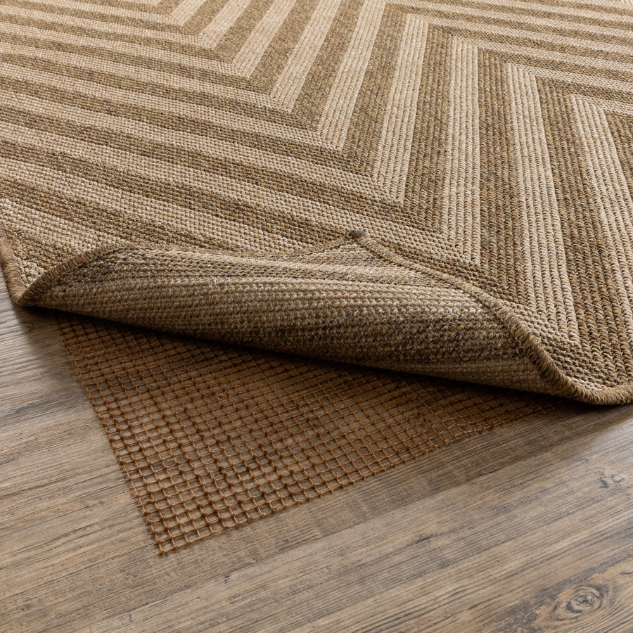 Oriental Weavers All Weather Outdoor Rug Pad 0007C Brown Protective Rug Pad Polyester Rug Pad - 7'6" Round