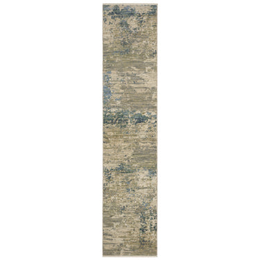 Oriental Weavers Soleri SOL07 Beige/Blue Runner Rug - 2'6" x 12'