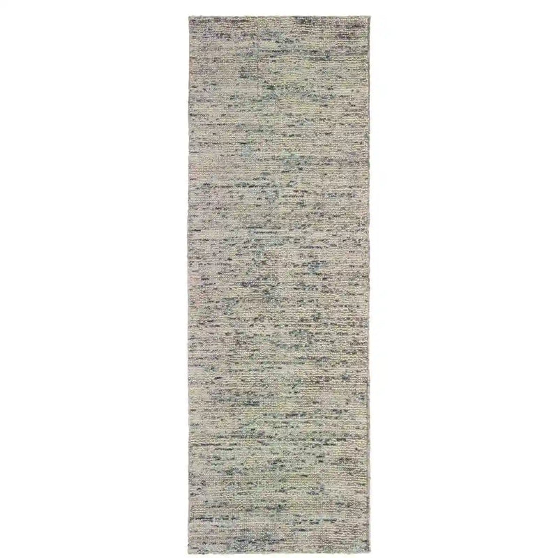 Wool Blend Runner Area Rug Lucent Stone Hand-crafted AR7529