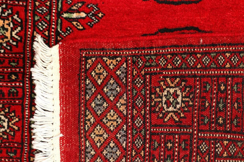 2' 7 x 9' 5 Hand-knotted Pakistani Wool Bokhara Oriental Rug Red 45330, {product_vendor}